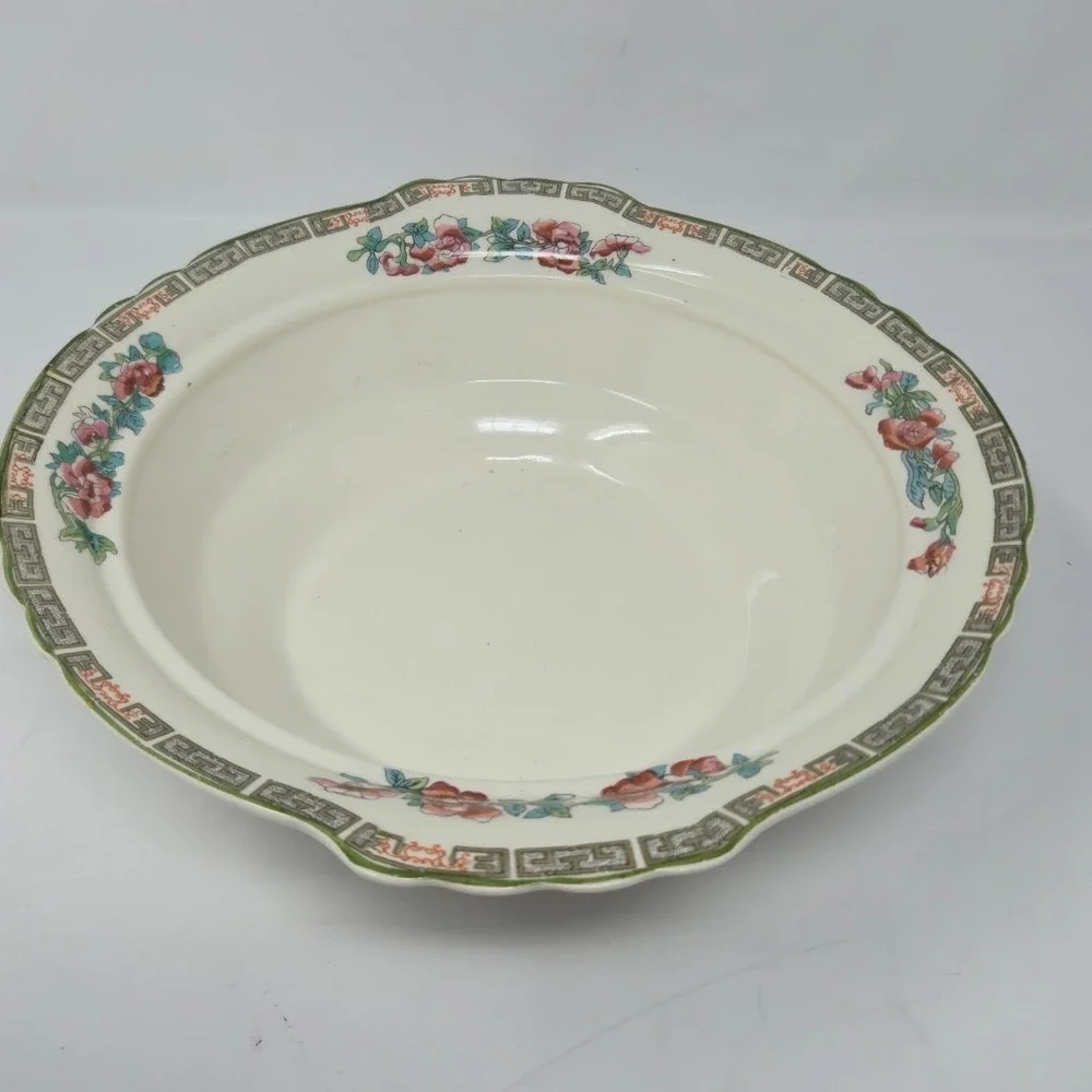 Vintage Myott Staffordshire England Floral Serving Bowl 9